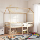 High Sleeper Bed without Mattress 75x190 cm Small Single Solid Wood Pine 3282141