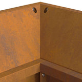 Fire Pit Brown 160 x 45 x 35 cm Steel 859003