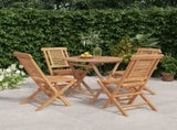 5 Piece Garden Dining Set Solid Wood Teak 3155016