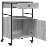 Kitchen Trolley Grey Sonoma 56x43x89.5 cm Engineered Wood 842394