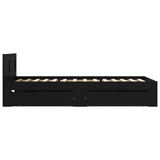 Bed Frame with Headboard Black Oak 80 x 200 cm Engineered Wood 3429683