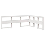 Bookcase Bed without Mattress White 150x200cm Solid Wood Pine 3324536