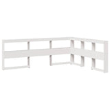 Bookcase Bed without Mattress White 160x200cm Solid Wood Pine 3324455