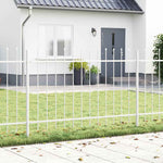 Garden Fence White 6.8 x 0.8 m Powder-coated steel 3334079