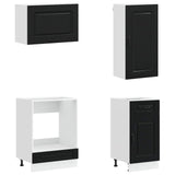 Kitchen Unit KALMAR 8 pcs Black Engineered Wood 3438184