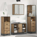 Bathroom Furniture Set 4 pcs Artisan Oak Engineered Wood 3402355