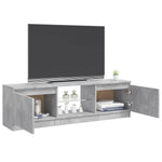 ZNTS TV Cabinet with LED Lights Concrete Grey 120x30x35.5 cm 804287