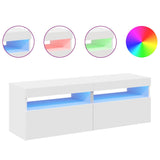 TV Cabinets with LED Lights 2 pcs White 60x35x40 cm 804410