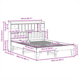 Bed Frame without Mattress White 160x200 cm Solid Wood Pine 3308838
