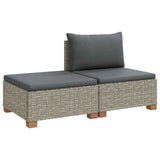 2 pcs Rattan Lounge Set with Cushions GENDT Natural Rattan 42034410