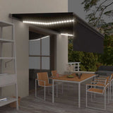 Manual Retractable Awning with Blind&LED 5x3m Anthracite 3069464