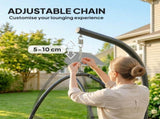 Hanging Egg Chair, Indoor Outdoor Swinging Hammock Chair with Stand, Foldable Basket, Side Pocket, T3398P549989
