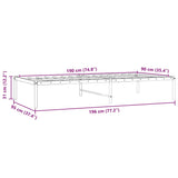 Metal Bed Frame without Mattress Black 90x190cm 350838