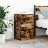Bedside Cabinet with 3 Drawers Smoked Oak 39x35x65 cm 861345