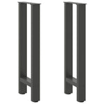 ZNTS Coffee Table Legs Anthracite 2 pcs 38x cm Steel 4013298