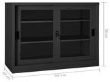 Sliding Door Cabinet with Planter Box Anthracite Steel 3095267