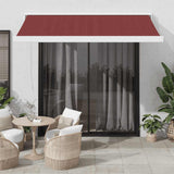 ZNTS Manual Retractable Awning Burgundy 350x250 cm 3215314