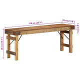 Bench Natural 110 x 35 x 46 cm Reclaimed Old Wood 4019621