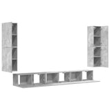 7 Piece TV Cabinet Set Concrete Grey Engineered Wood 3114305
