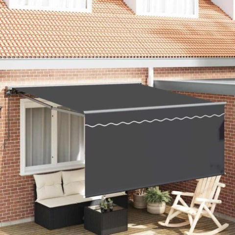 Retractable Awning Manual Grey and anthracite 300 x 250 cm 3329935