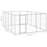 Outdoor Dog Kennel Galvanised Steel 14.52 m 3082318