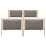 Bed Frame with Headboard Taupe 160 x 200 cm Fabric 3394256