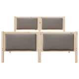Bed Frame with Headboard Taupe 140 x 190 cm Fabric 878337