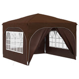 Pop-up Party Tent 290 x 290 x 245 cm Brown 42019874