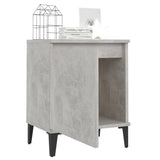 Bed Cabinets with Metal Legs Concrete Grey 40x30x50 cm 805842