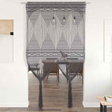 Macrame Curtain Anthracite 140x240 cm Cotton 323996