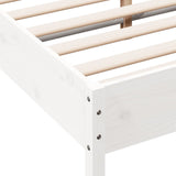 Bed Frame without Mattress White 120x200 cm Solid Wood Pine 844730