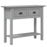 Console Table BODO Grey 90x34.5x73 cm Solid Wood Pine 355073