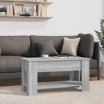 ZNTS Coffee Table Grey Sonoma 101x49x52 cm Engineered Wood 819273