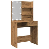 Dressing Table with LED Artisan Oak 74.5x40x141 cm 857022