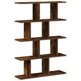 Wall Cube Shelf 12 Compartments Smoked Oak Engineered Wood 860017
