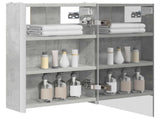Bathroom Mirror Cabinet Concrete Grey 33 x 11.5 x 50 cm 889218