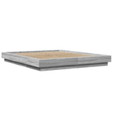 Bed Frame without Mattress Grey Sonoma 150x200 cm King Size 3281187