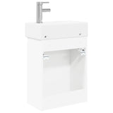 Bathroom Vanity Unit with Tap White 45.5 x 22.5 x 84 cm 889451
