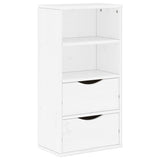 ZNTS Side Cabinet with Drawers ODDA White 40x24x79 cm Solid Wood Pine 4103594