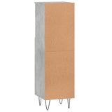 Bathroom Cabinet Concrete Grey 30x30x100 cm Engineered Wood 831560