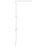 ZNTS Walk-in Shower Wall with Shelf Chrome 90x195 cm ESG Glass&Aluminium 3185496