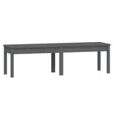 Garden Bench Grey Solid pine wood 159.5x44x45 cm Durable 824013