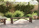 Garden Bench Burnt Wood Solid Fir Wood 115 cm Durable 365112