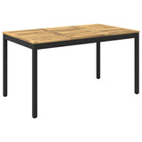 Garden Dinner Table White and Black 141 x 80.5 x 75 cm 901764
