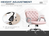 Office Chair, Swivel Desk Chair, Velvet Vanity Chair with Adjustable Height and Rolling Wheels for T3398P328192