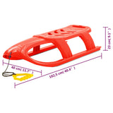 Sledge for Children Red 102.5x40x23 cm Polypropylene 93719