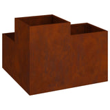 Garden Planter Rusty 100 x 100 x 60 cm Weathering Steel 865868
