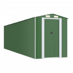 ZNTS Garden Shed Green 192x772x223 cm Galvanised Steel 3147434