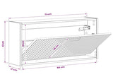 Wall-Mounted Shoe Cabinet HAARLEM 71 x 17 x 43 cm White 896845