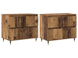 Storage Cabinet 2 pcs Old Wood 60 x 35 x 70 cm 3394527